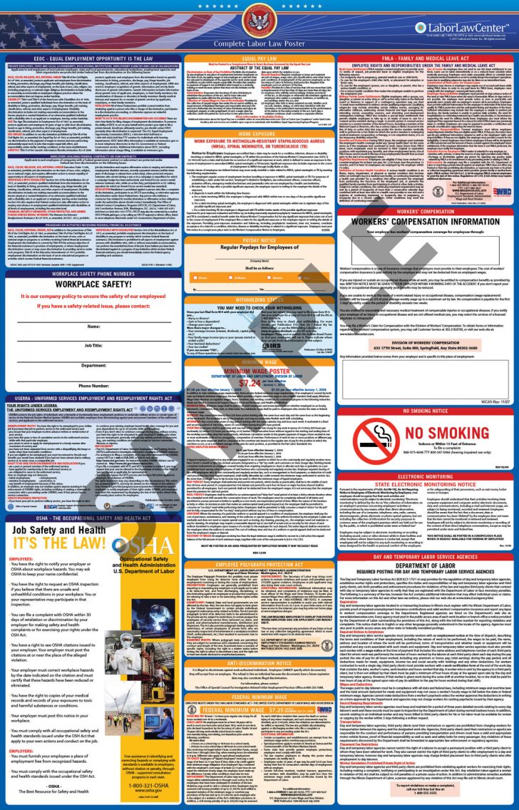 Faqs On Labor Law Posters Laborlawcenter Free Printable Osha Safety Posters Free Printable