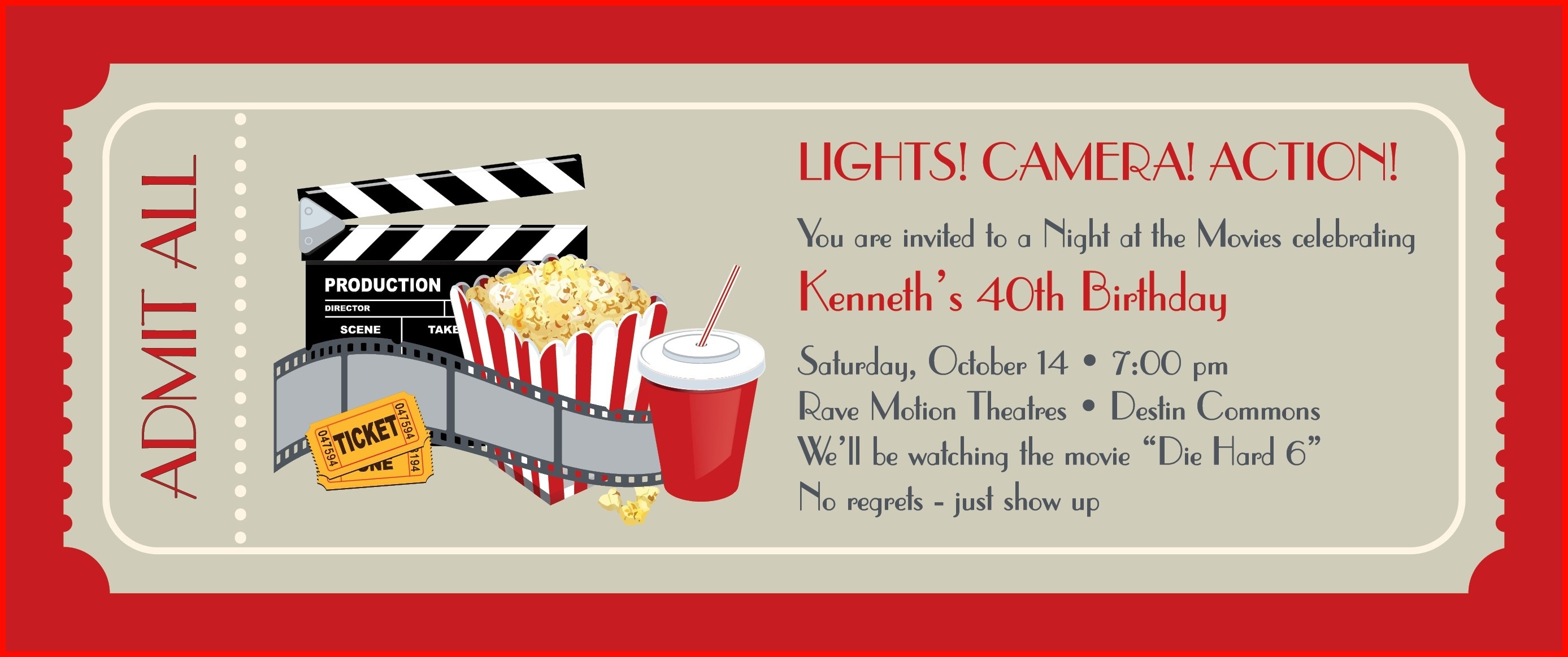 005 Template Movie Ticket Invitation Freeintable Photo Calendar May - Free Printable Ticket Invitation Templates