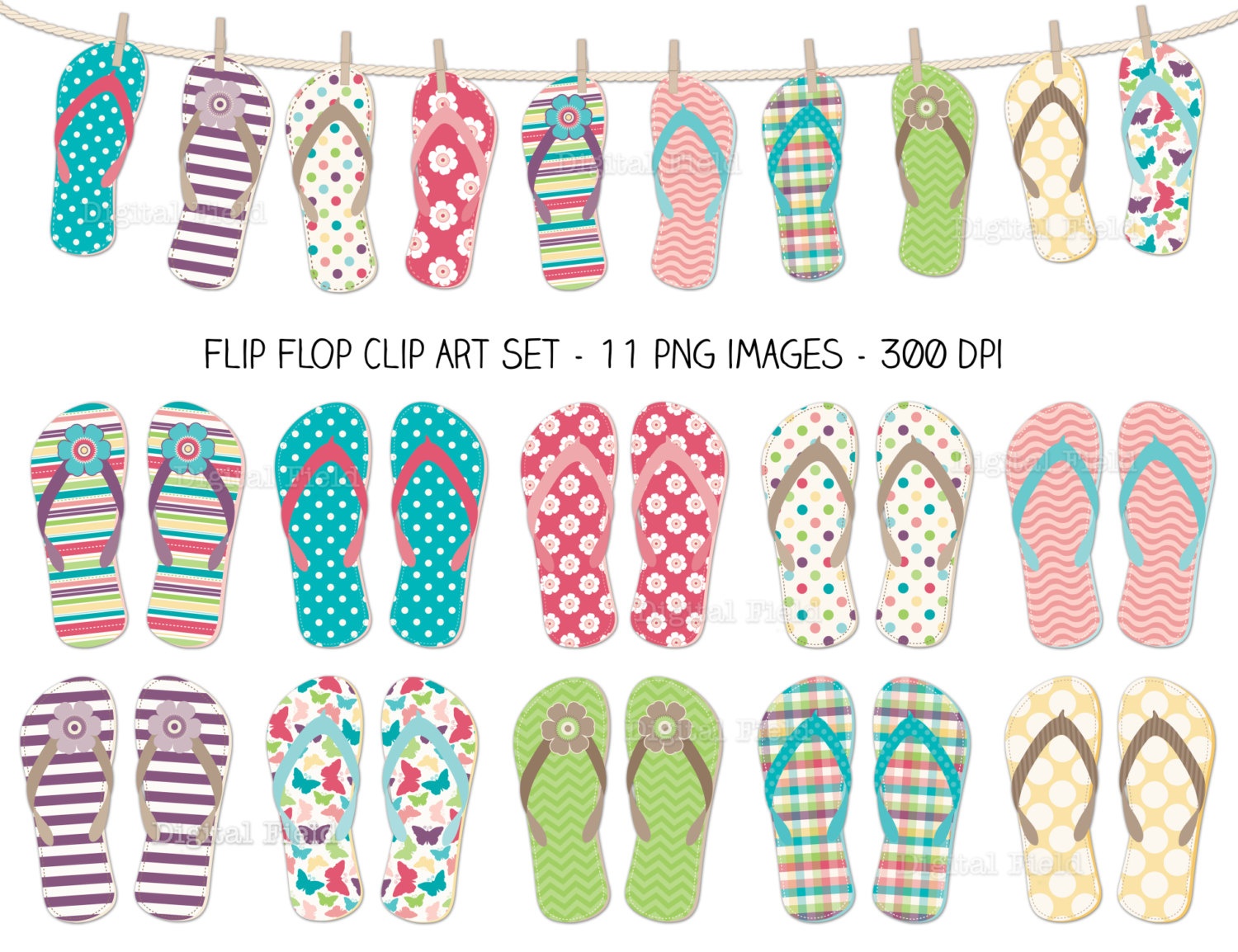101+ Printable Clip Art | Clipartlook - Free Printable Flip Flop Pattern