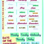 108 Free Months/days Of The Week Worksheets   Free Printable English Lessons For Beginners