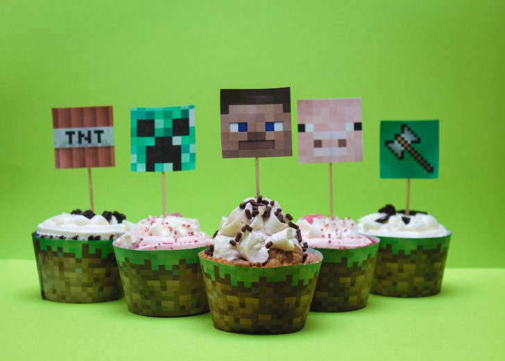 Free Printable Minecraft Cupcake Toppers And Wrappers