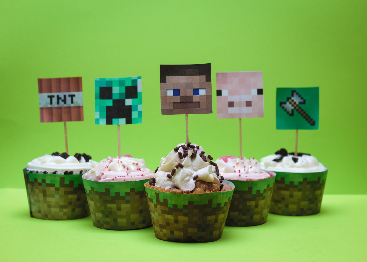 12 Best Photos Of Minecraft Printable Cupcake Wrappers - Free - Free Printable Minecraft Cupcake Toppers And Wrappers