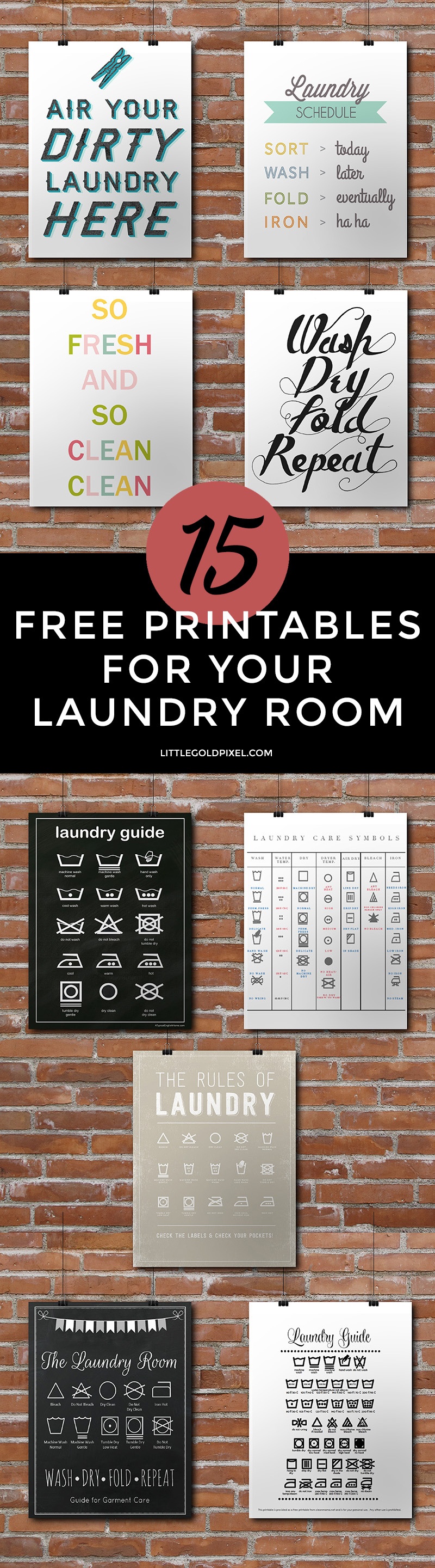 15 Laundry Room Free Printables • Little Gold Pixel - Free Printable Laundry Room Signs