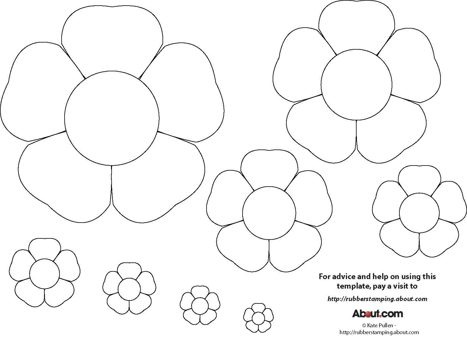 15 Printable Flower Patterns Designs Images - Paper Flower Templates - Free Printable Flower Template