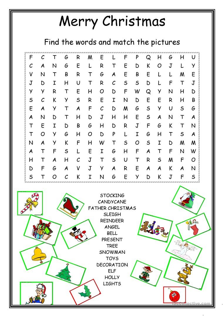 20 Free Esl Christmas Wordsearch Worksheets - Christmas Find A Word Printable Free