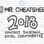 2018 Fantasy Baseball Excel Cheatsheets (Roto And Points Leagues   Free Fantasy Football Cheat Sheets Printable