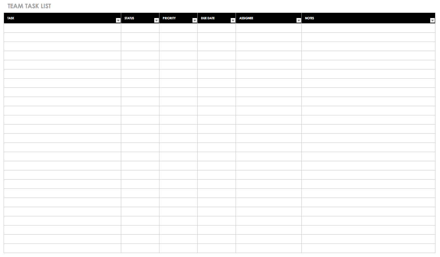 30+ Free Task And Checklist Templates | Smartsheet - Free Printable Task Organizer