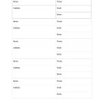 40 Phone & Email Contact List Templates [Word, Excel] ᐅ Template Lab   Free Printable Contact List Template