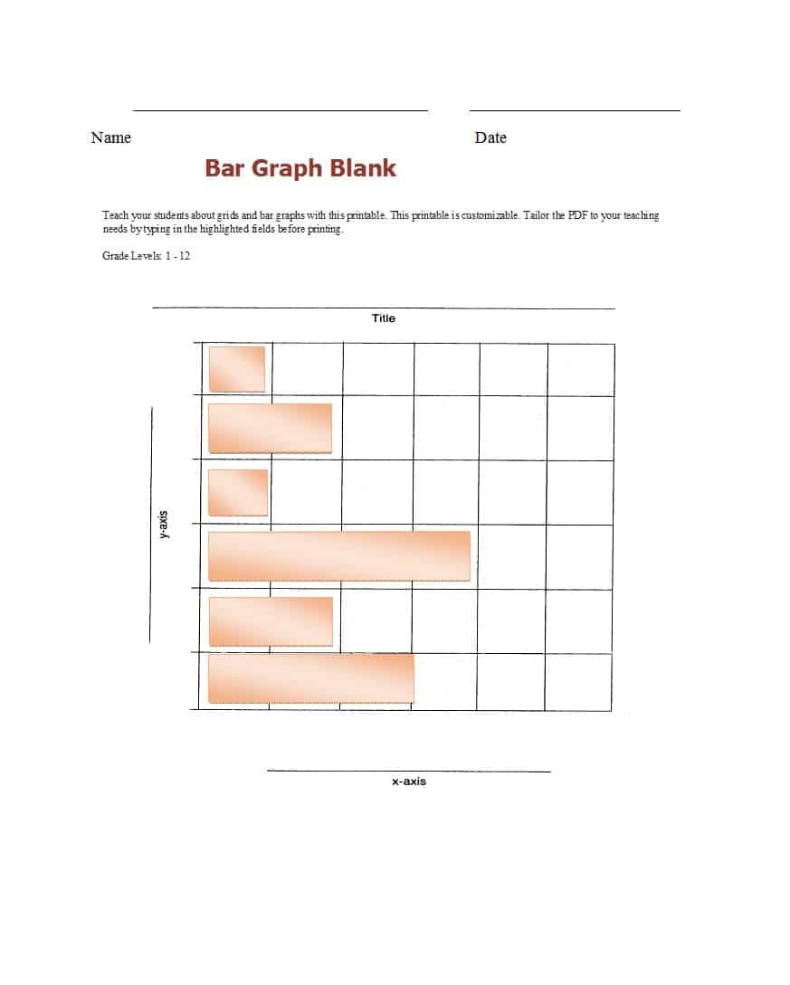 41 Blank Bar Graph Templates [Bar Graph Worksheets] ᐅ Template Lab - Free Printable Blank Bar Graph Worksheets