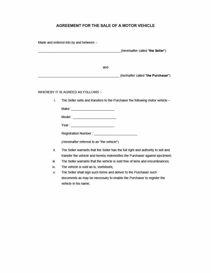 42 Printable Vehicle Purchase Agreement Templates ᐅ Template Lab - Free Printable Purchase Agreement Forms