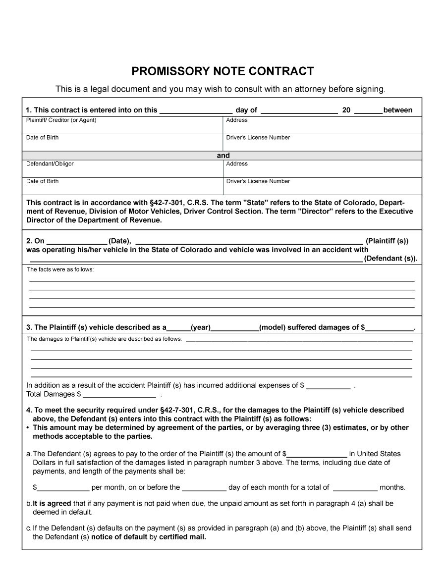 45 Free Promissory Note Templates &amp;amp; Forms [Word &amp;amp; Pdf] ᐅ Template Lab - Free Printable Promissory Note Contract