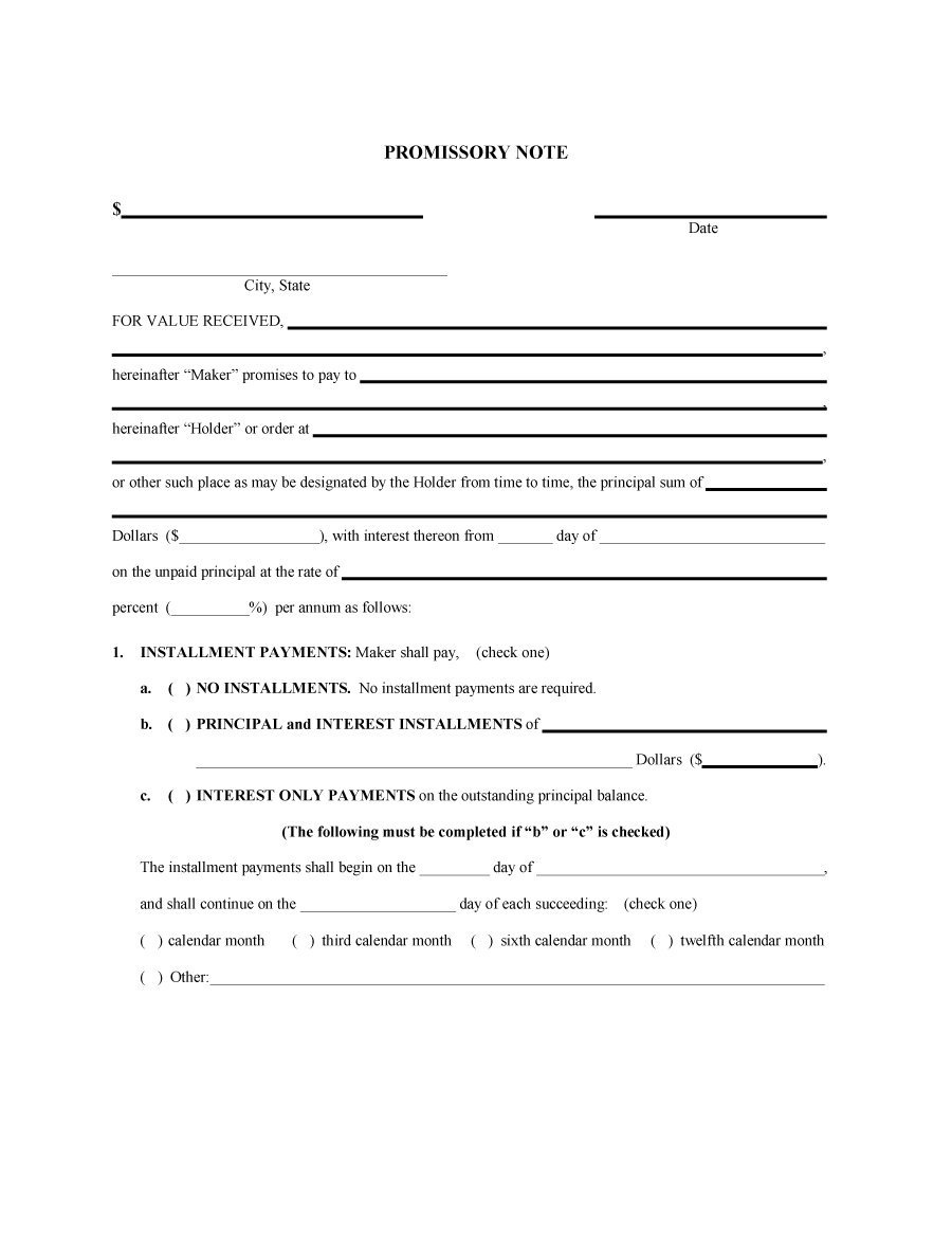 45 Free Promissory Note Templates &amp;amp; Forms [Word &amp;amp; Pdf] ᐅ Template Lab - Free Printable Promissory Note Pdf