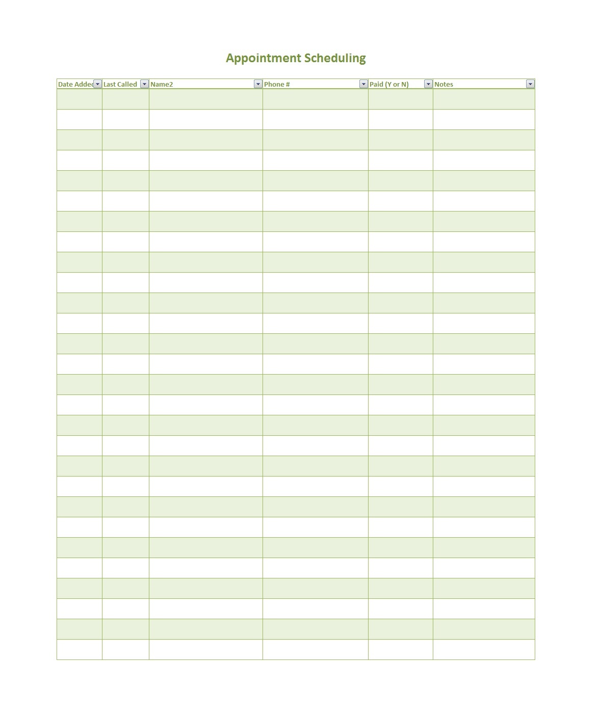 45 Printable Appointment Schedule Templates [&amp; Appointment Calendars] - Free Printable Appointment Sheets