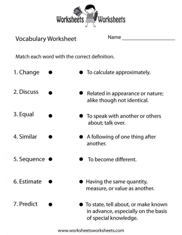 4Th Grade English Worksheets Two Ways To Print This Free Free Printable Vocabulary Quiz