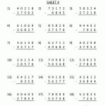 5 Digit Subtraction Worksheets   Free Printable Math Worksheets
