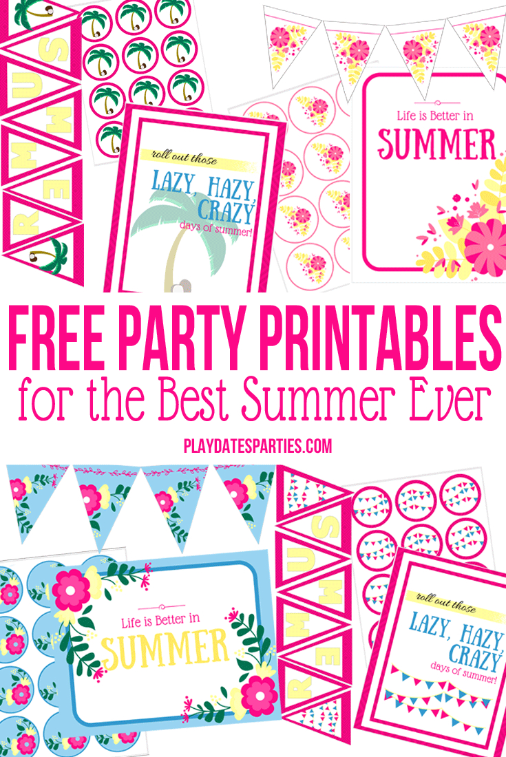 5 Free Printables That Will Make Your Summer Spectacular - Free Party Printables