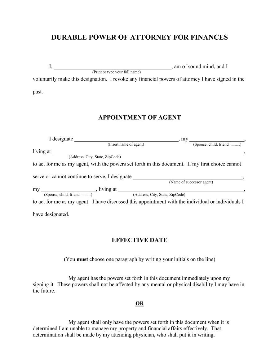 50 Free Power Of Attorney Forms &amp;amp; Templates (Durable, Medical,general) - Free Printable Power Of Attorney Forms