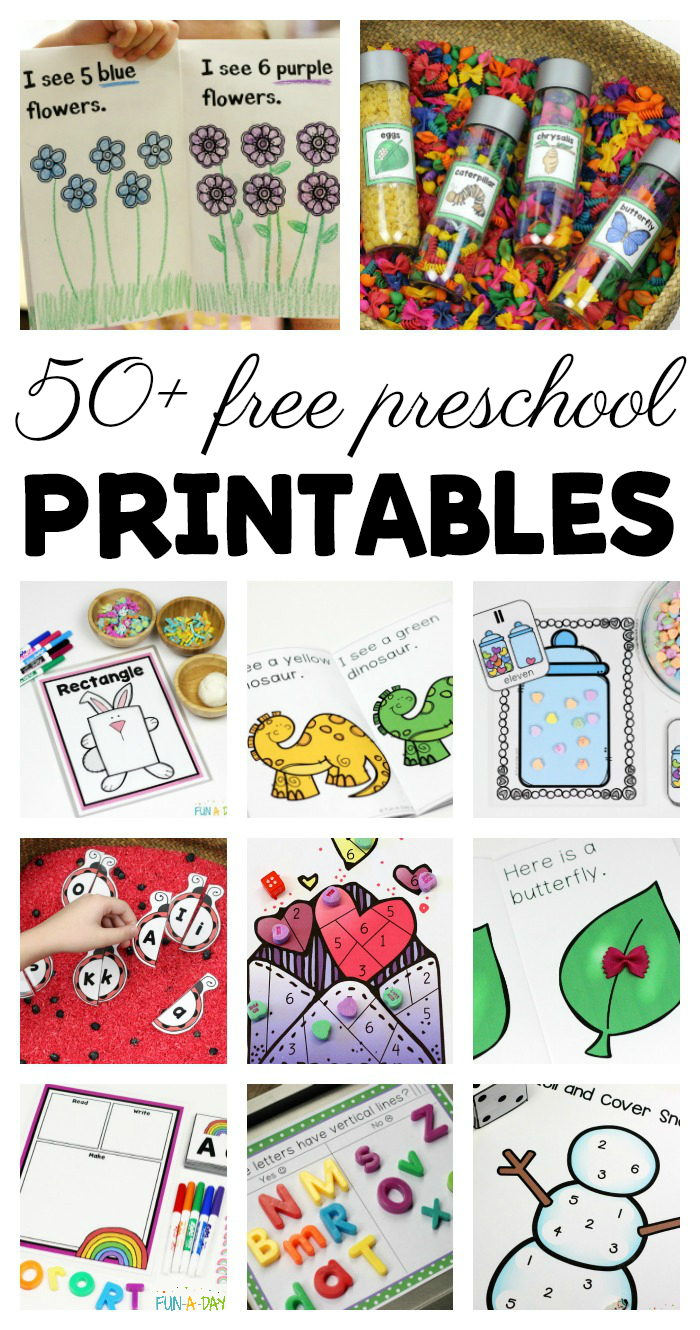 50+ Free Preschool Printables For Early Childhood Classrooms - Free Printable Early Childhood Activities