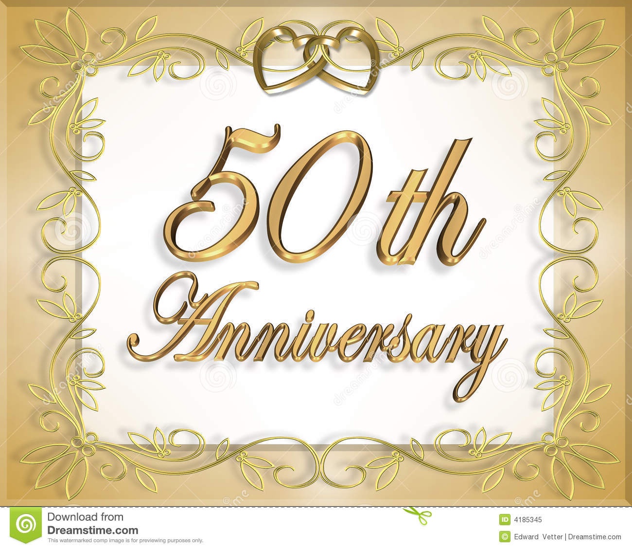 50Th Wedding Anniversary Card Stock Illustration - Illustration Of - Free 50Th Anniversary Printables