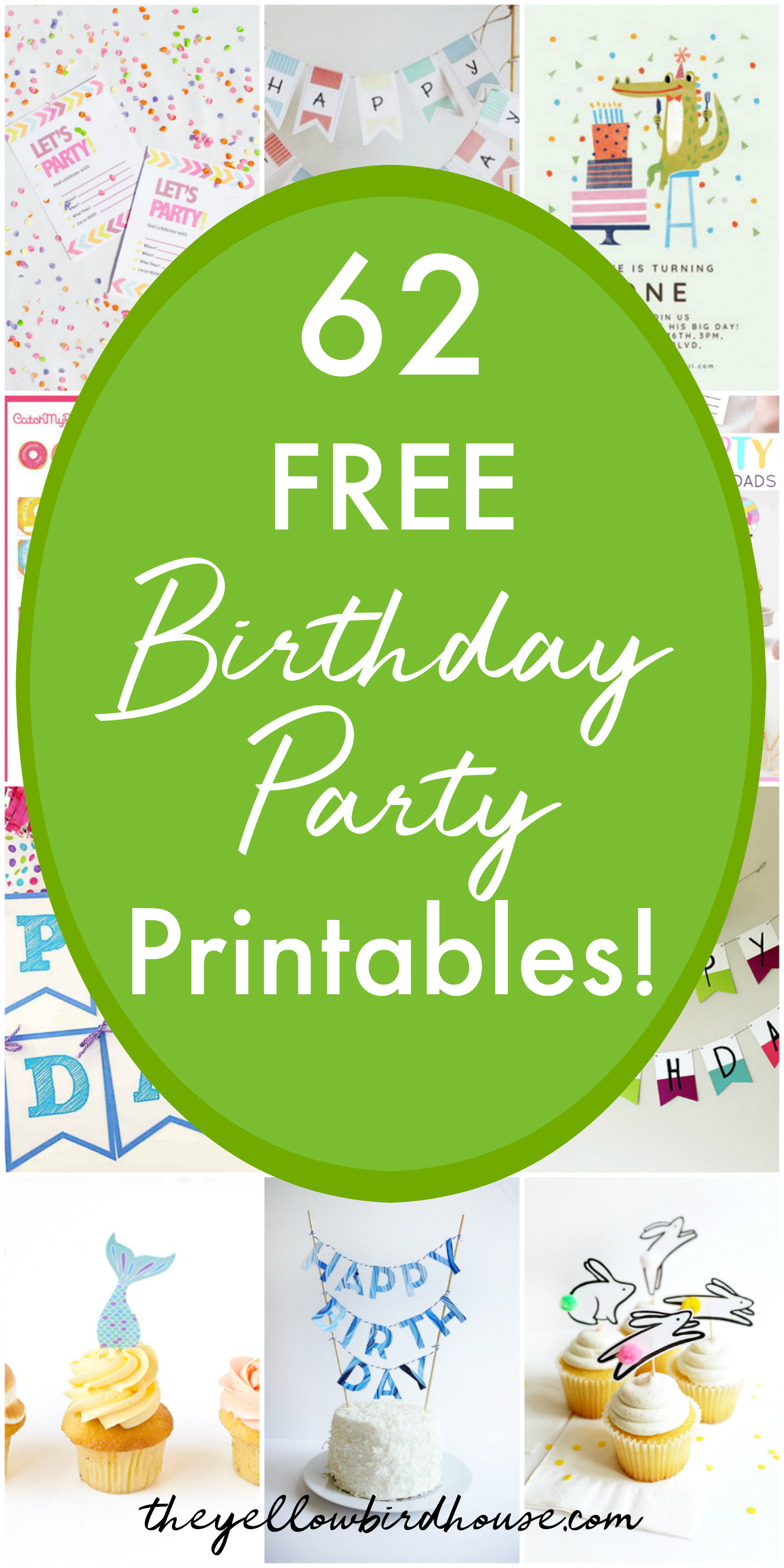 62 Free Birthday Party Printables | The Yellow Birdhouse - Free Party Printables