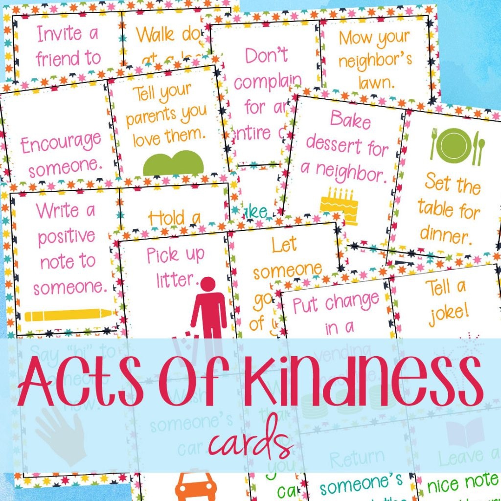 64+ Random Acts Of Kindness Cards For Kids - Natural Beach Living - Kindness Cards Printable Free