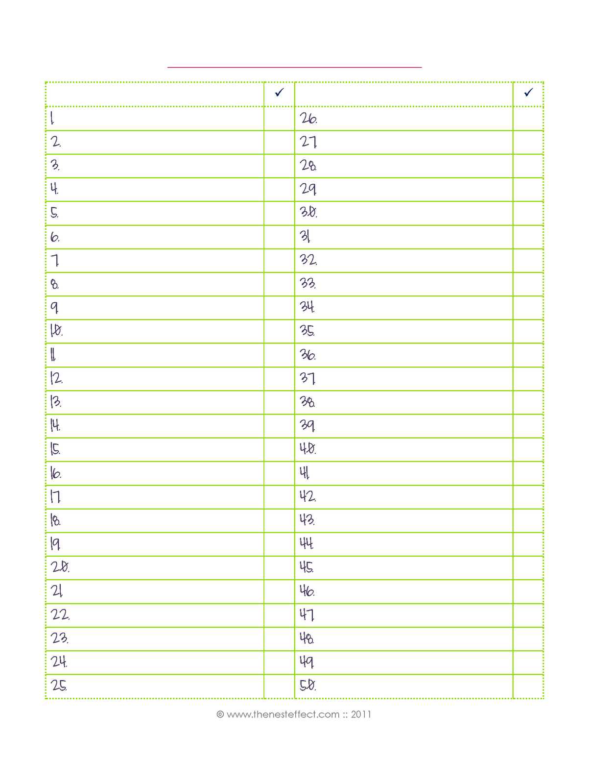 7 Images Of Blank Printable Checklists | Klean | Checklist Template - Free Printable Numbered List