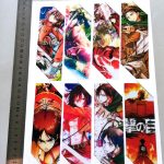 8Pcs/set Pvc Anime Bookmarks Printed With Anime Attack On Titan   Anime Bookmarks Printable For Free