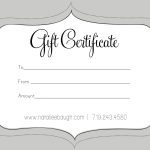 A Cute Looking Gift Certificate | S P A | Gift Certificate Template   Free Printable Gift Certificate Template