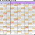 Academic Calendars 2019/2020   Free Printable Word Templates   Free Printable College Degrees