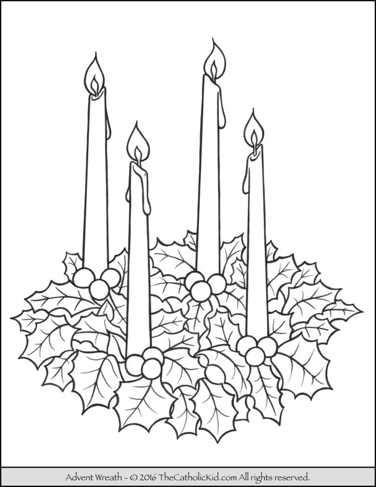Advent Wreath Coloring Page Free Advent Wreath Printables Free