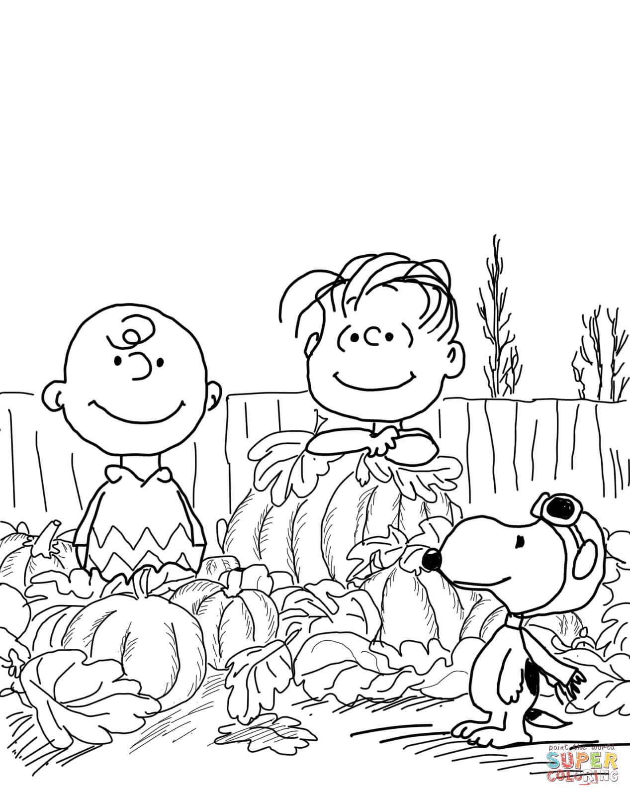 Printable Charlie Brown Halloween Coloring Pages