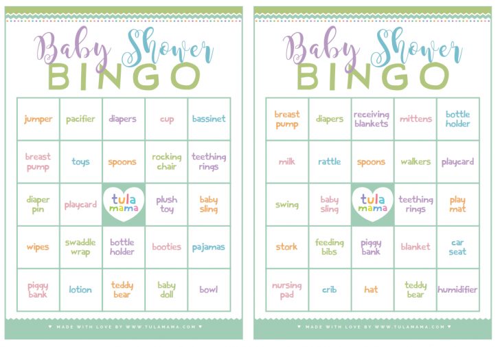 Baby Bingo Game Free Printable