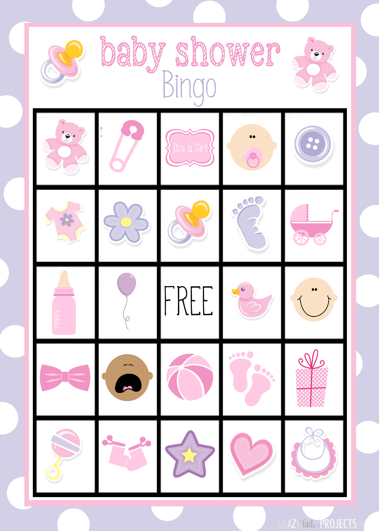 Baby Shower Bingo Cards - Baby Shower Bingo Template Free Printable