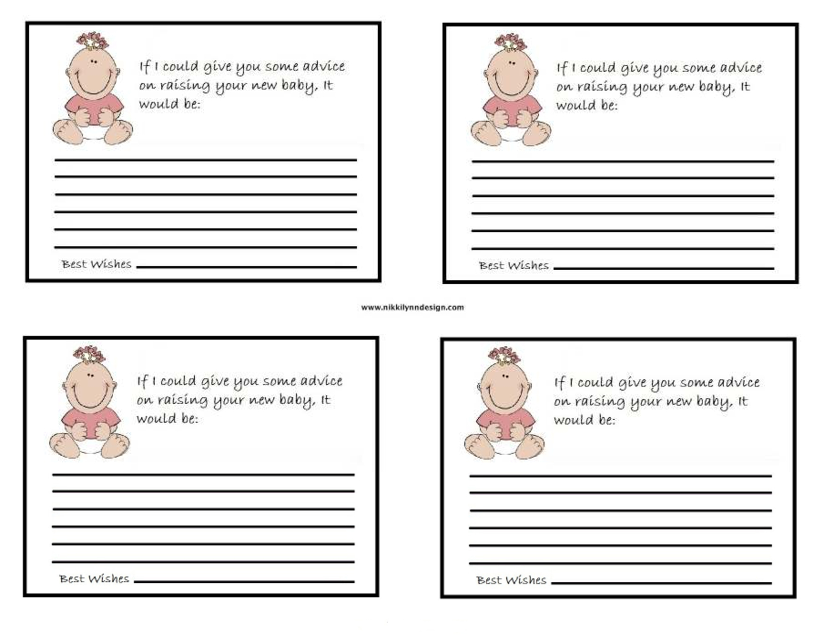 Baby Shower Games Free Printable Worksheets. Free Printable Baby - Free Printable Advice Cards For Baby Shower Template