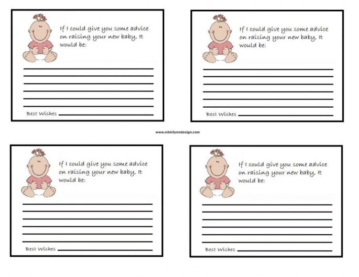 Free Printable Baby Shower Advice Cards