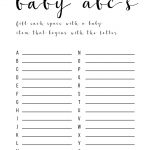 Baby Shower Games Ideas {Abc Game Free Printable}   Paper Trail Design   Free Baby Shower Printables