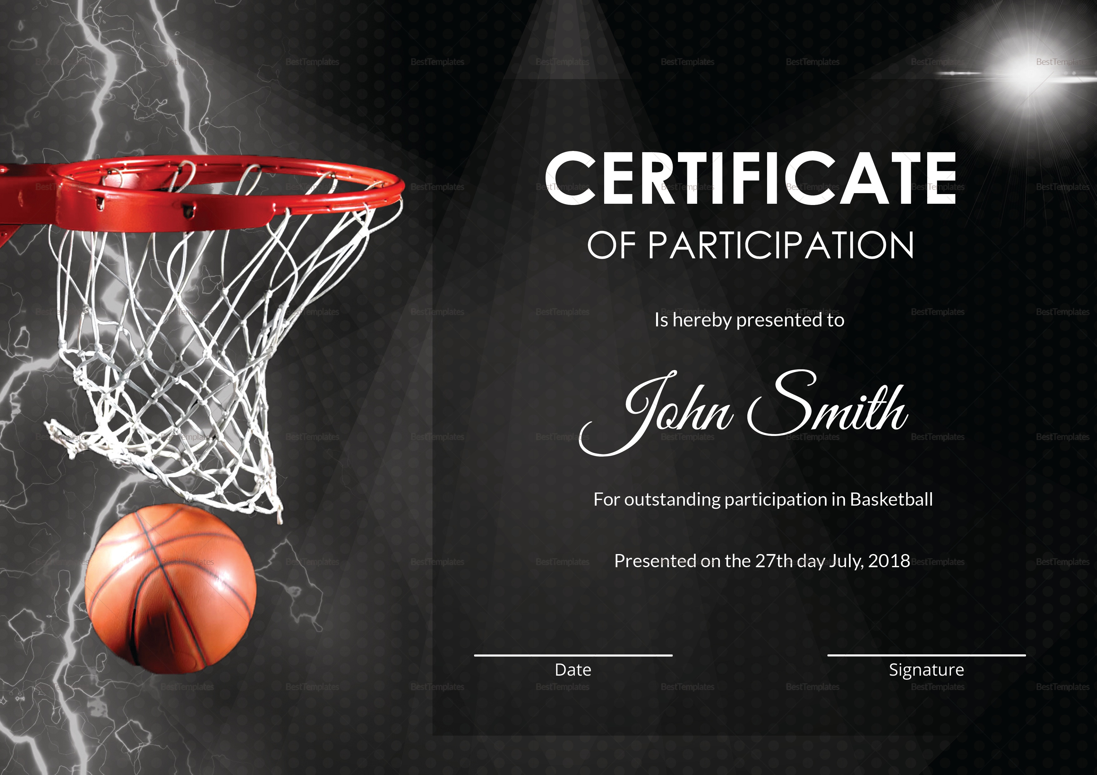 Free Printable Basketball Certificates Printable World Holiday