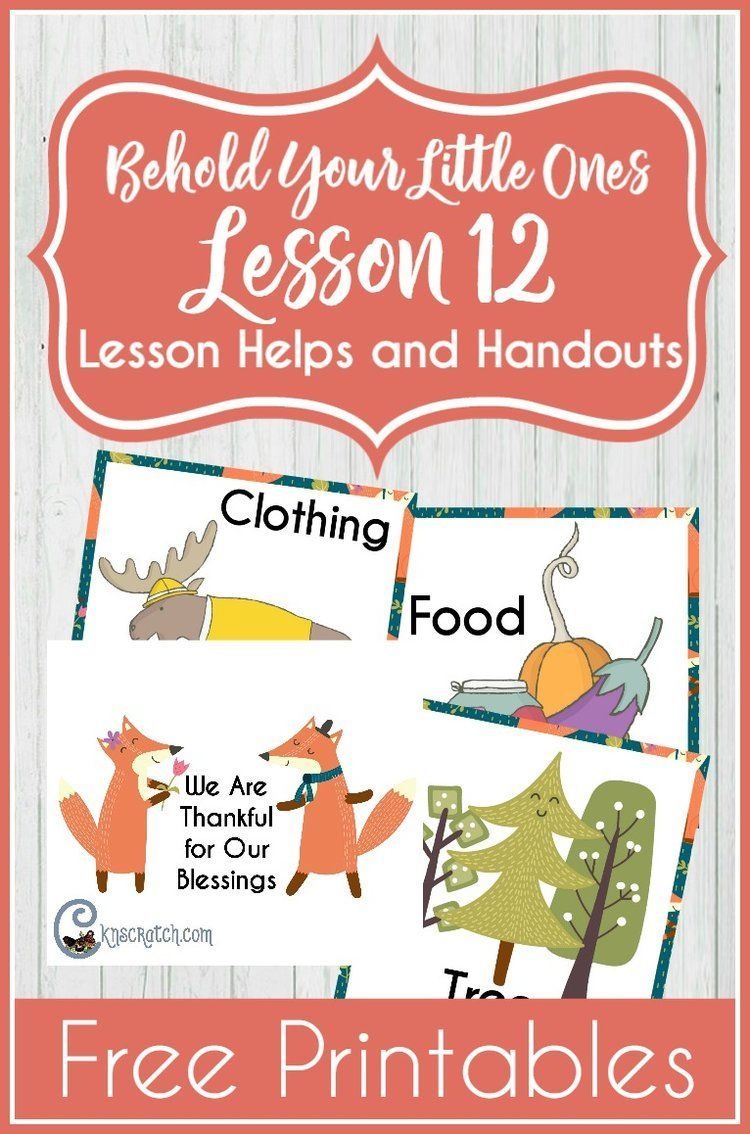 Behold Your Little Ones Lesson 12: I Can Pray With My Family - Free Printable Nursery Resources