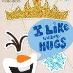 Birthday Photo Booth Props, Frozen Inspired. Print Ready Frozen   Free Printable Frozen Photo Booth Props