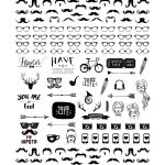 Black & White Hipster (Planner Addiction) | Stickers | Printable   Bullet Journal Stickers Free Printable Black And White
