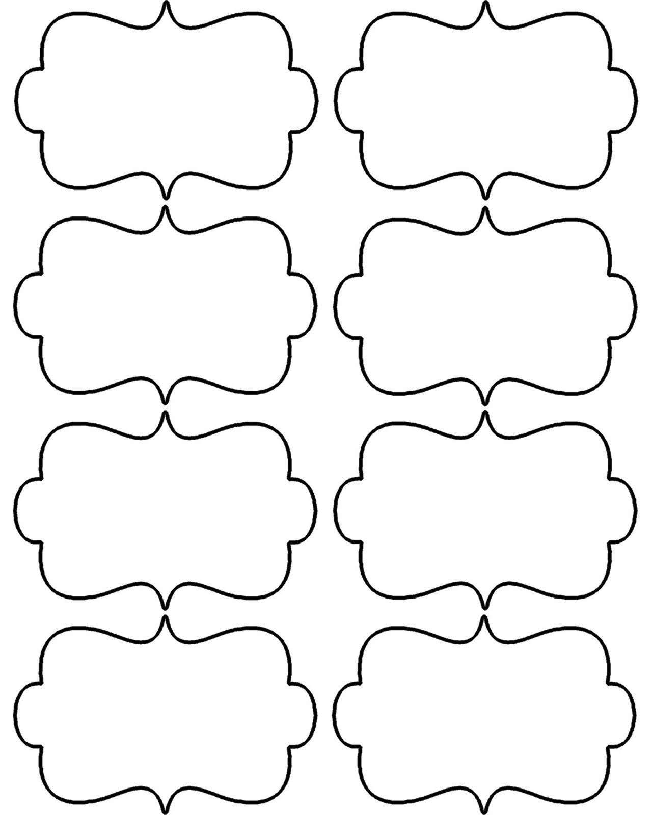 Blank Christmas Shapes Templates - Bing Images | Patterns - Fancy Labels Printable Free