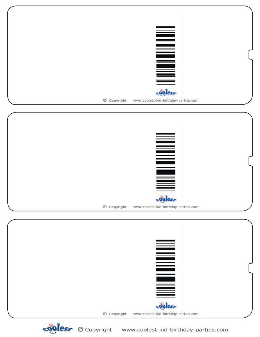 Blank Printable Airplane Boarding Pass Invitations - Coolest Free - Free Printable Ticket Invitations