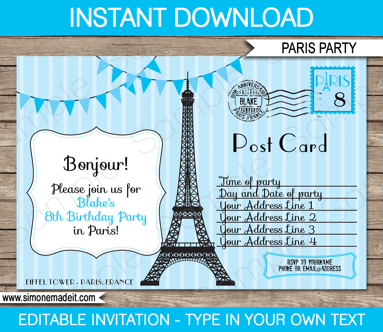  Free Printable Postcard Invitations Template Free Printable