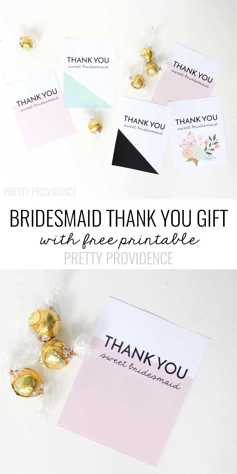 Bridesmaid Thank You Gift Printable | Michaels Weddings | Bridesmaid - Free Personalized Thank You Cards Printable