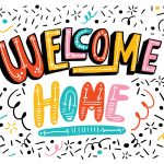 Bright Welcome Home Lettering   Download Free Vector Art, Stock   Welcome Home Cards Free Printable