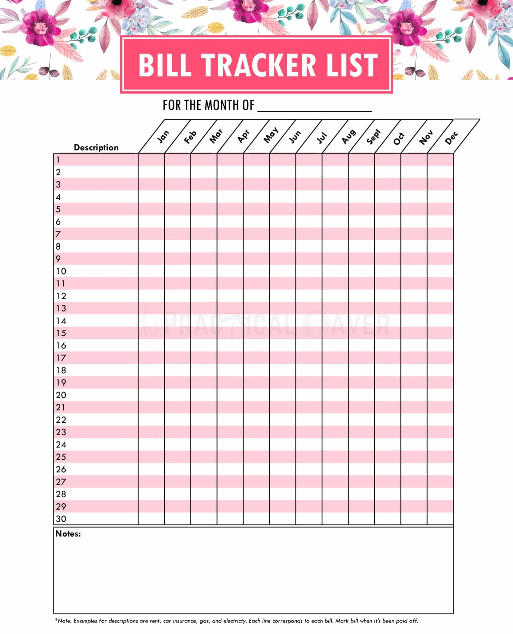 bill budget planner