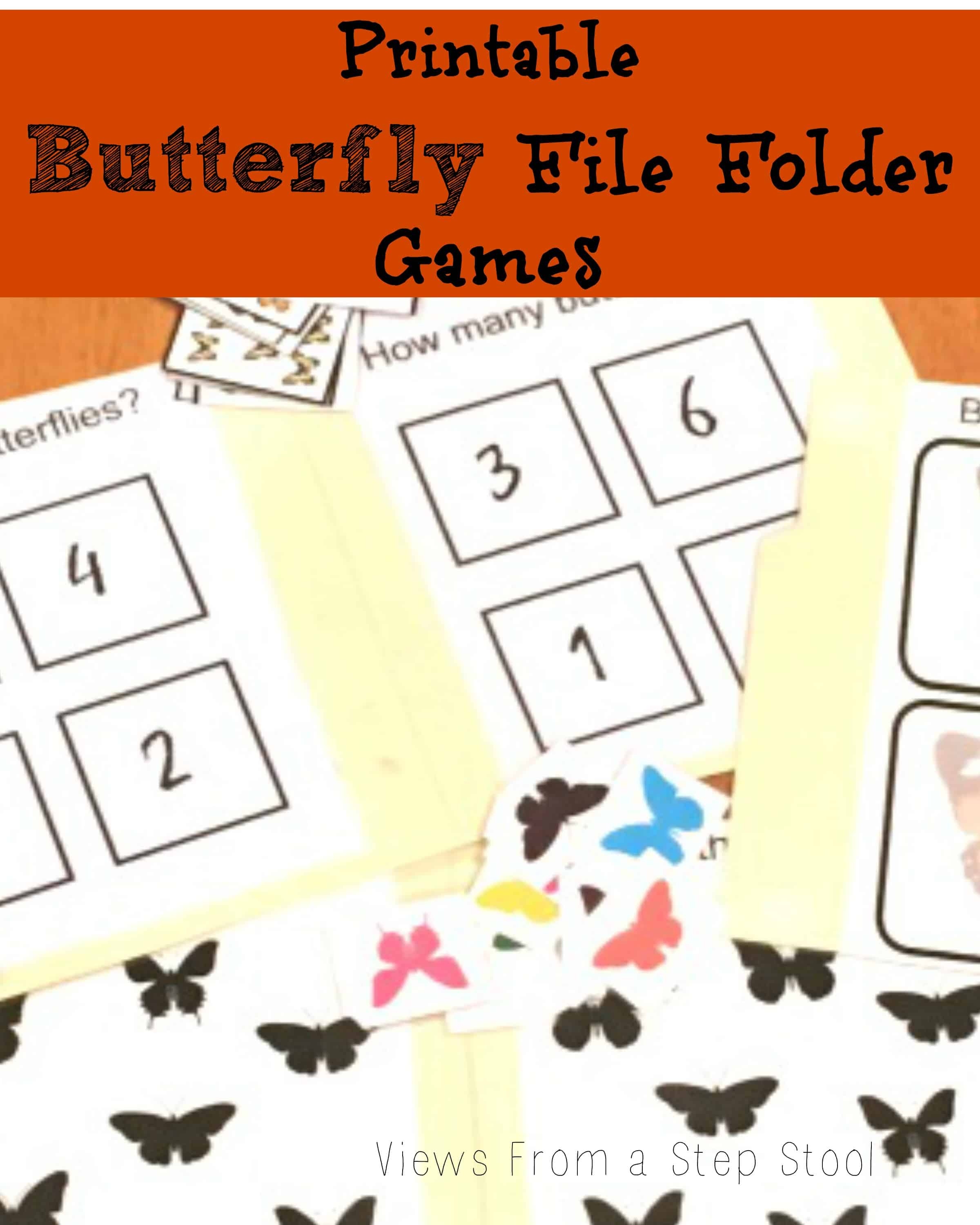 Butterfly File Folder Games: Free Printable! - Views From A Step - Free Printable Fall File Folder Games