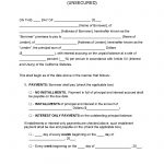 California Unsecured Promissory Note Template   Promissory Notes   Free Printable Promissory Note Pdf