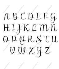 Calligraphy Penmanship Letter Stencils Numbers And Custom Made To - Free Printable Calligraphy Letter Stencils