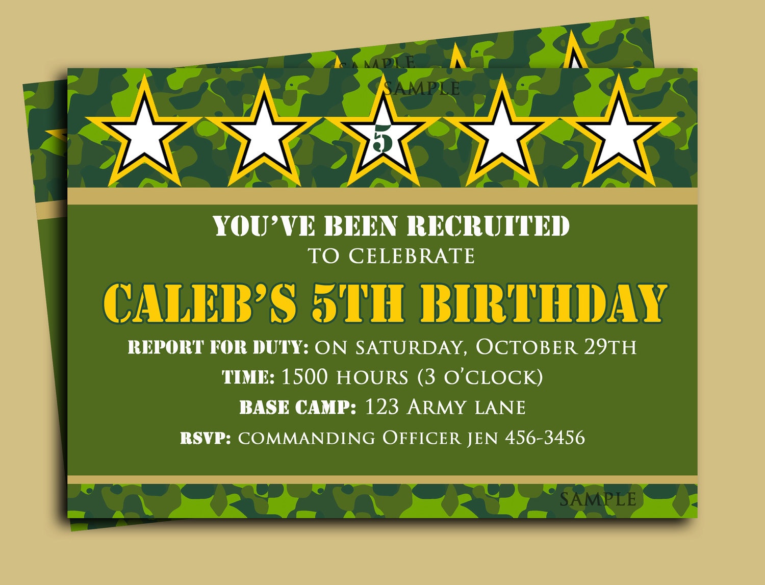 Free Army Birthday Invitation Template Army Party Invitation In 